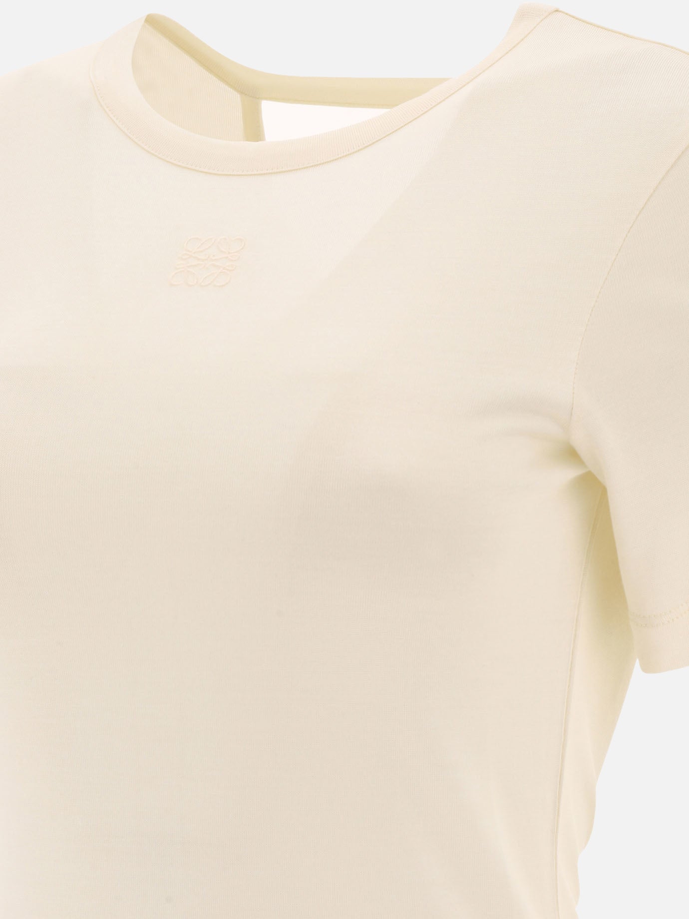 T-shirt girocollo Solid colour  Bianco - Loewe Donna | PDP | VIETTI Online Store | Zoom-Modal_4
