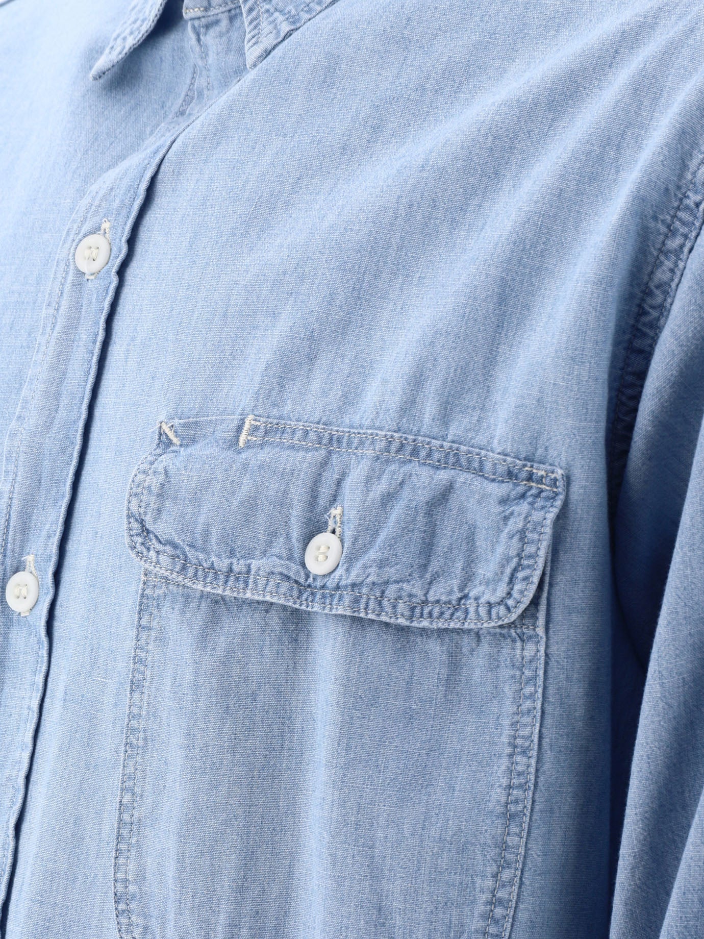 OrSlow Shirt with chest pockets Light blue