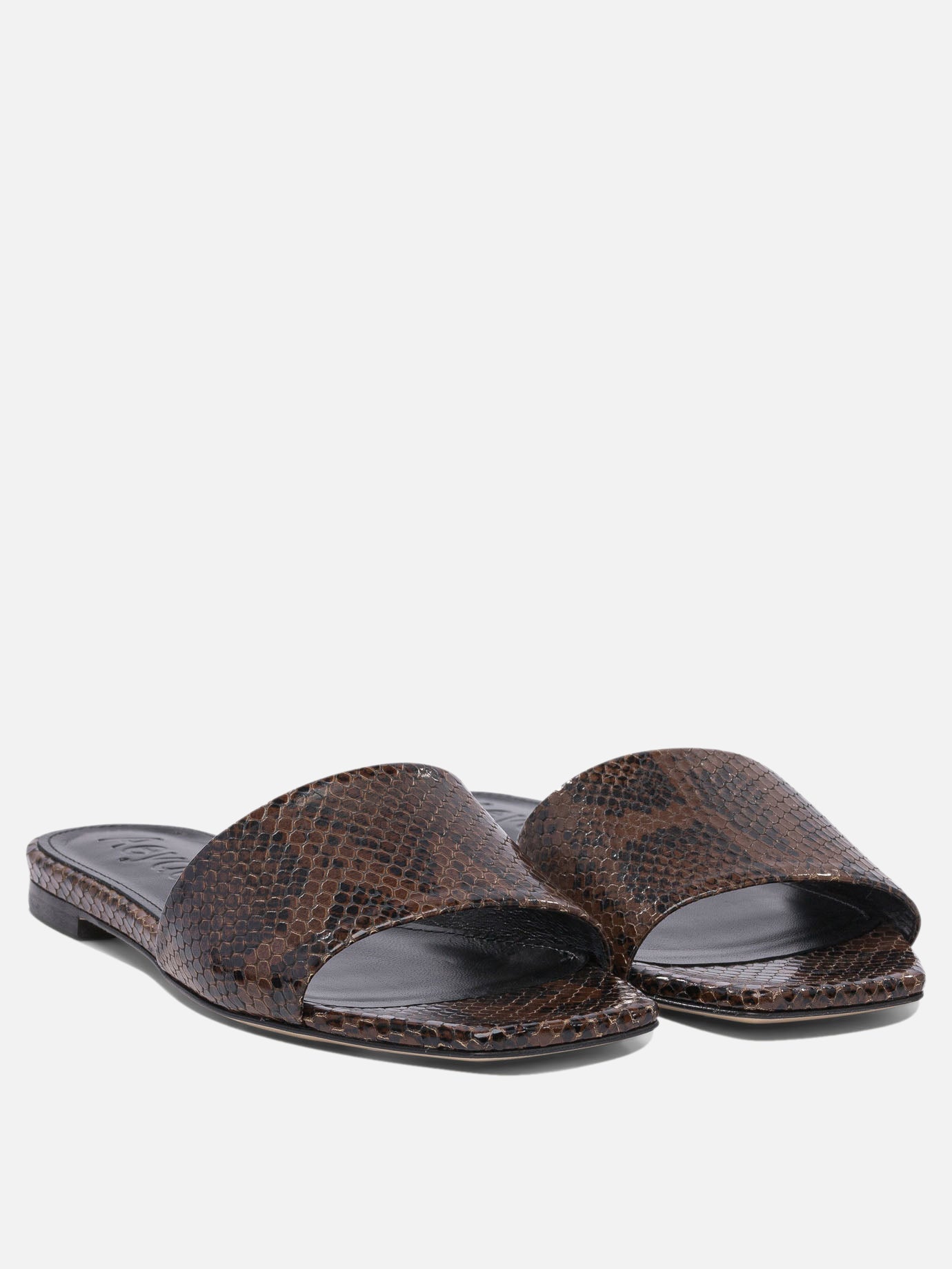 Flat sandals 100% goat leather - 100% cow leather  Brown - Aeyde Women | PDP | VIETTI Online Store | thumbnail_2