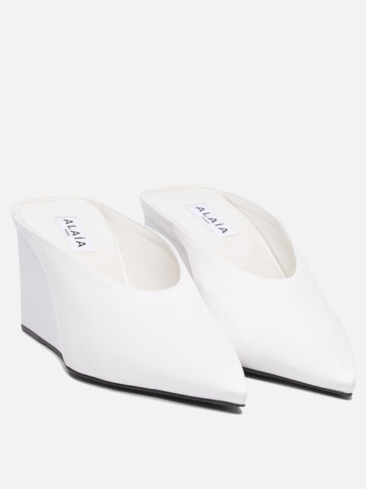 Alaïa Mule con zeppa 75 mm 10852733_37 White 2