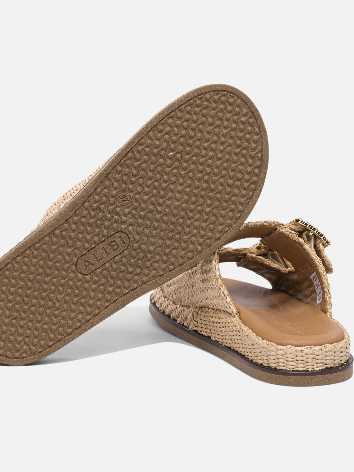 Flat sandals 100% rafia - 100% rubber  Beige - Alibi Women | PDP | VIETTI Online Store | thumbnail_5