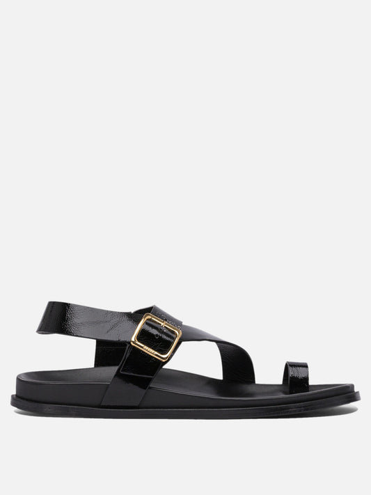 Flat sandals 100% cow leather - 100% cuerolite  Black - Alohas Women | PLP | VIETTI Online Store 
