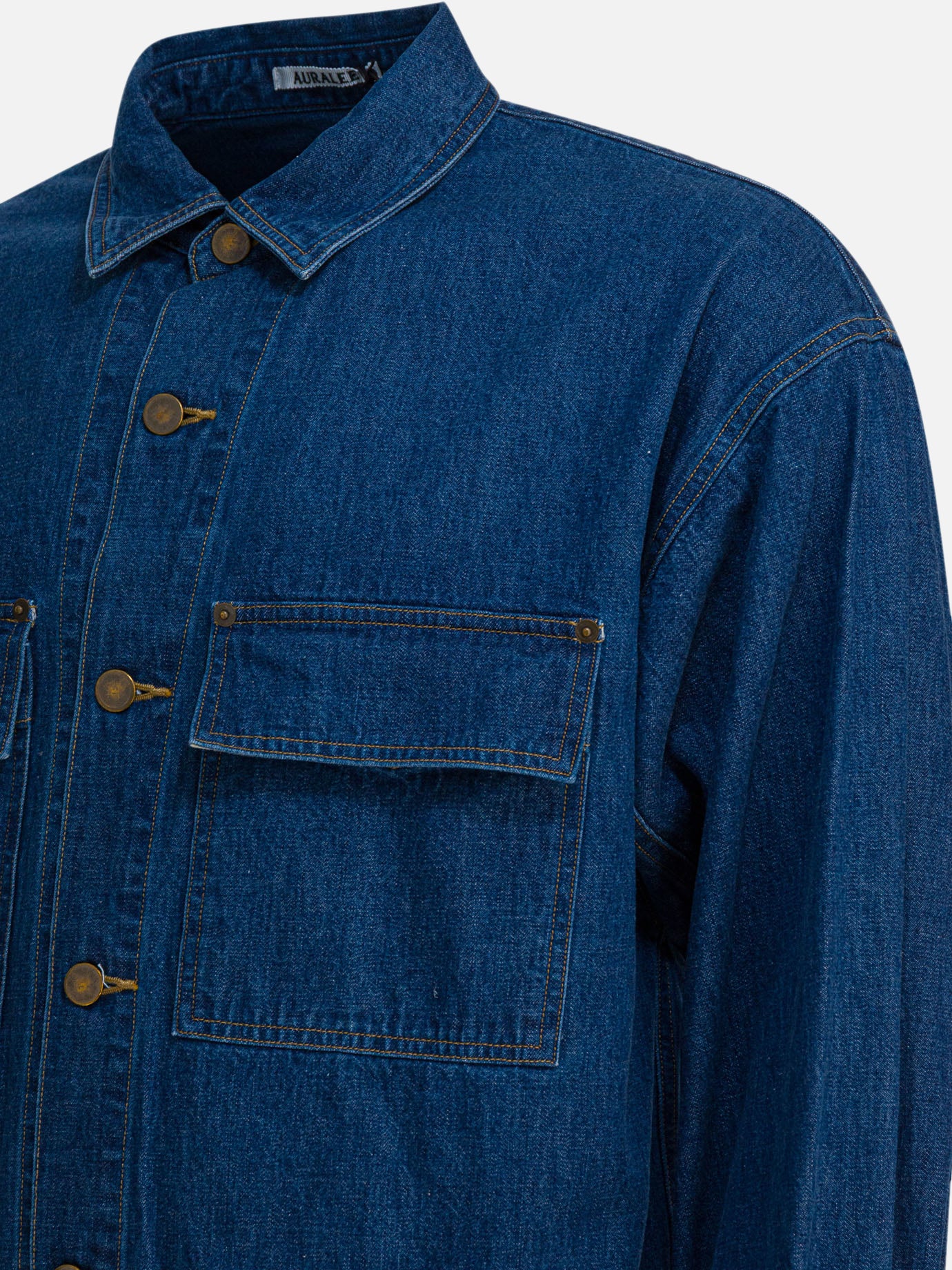 Camicie casual Denim  Blu - Auralee Uomo | PDP | VIETTI Online Store | Zoom-Modal_4
