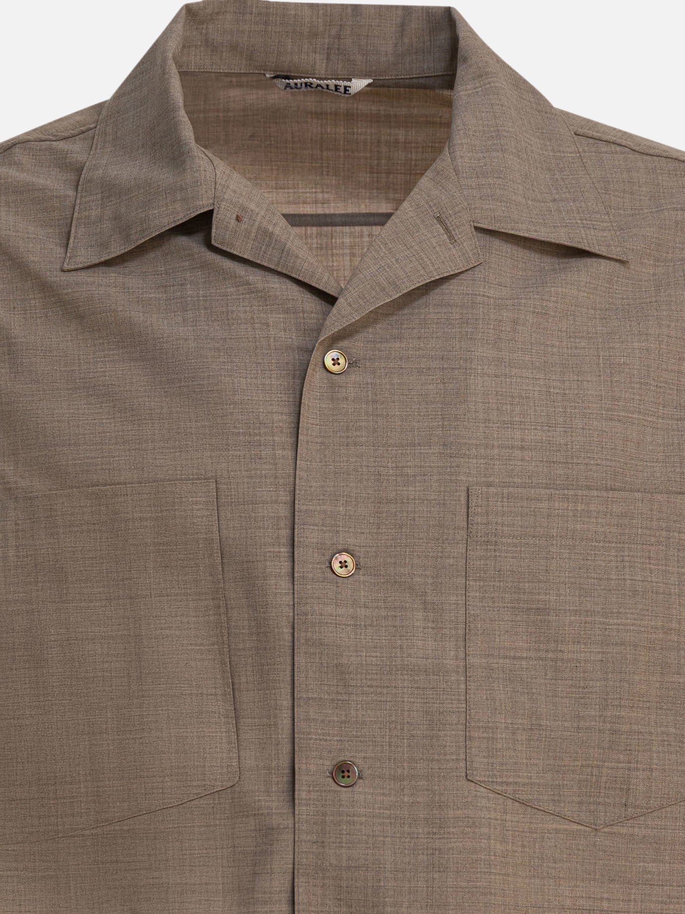 Camicie casual Solid colour  Beige - Auralee Uomo | PDP | VIETTI Online Store | Zoom-Modal_3
