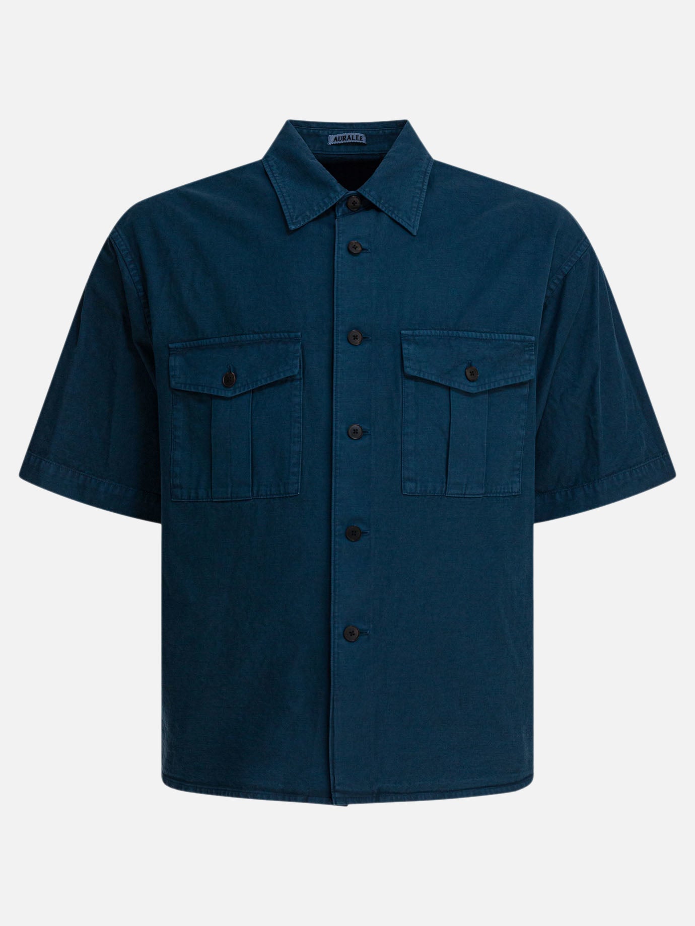 Camicie casual Solid colour  Blu - Auralee Uomo | PDP | VIETTI Online Store | thumbnail