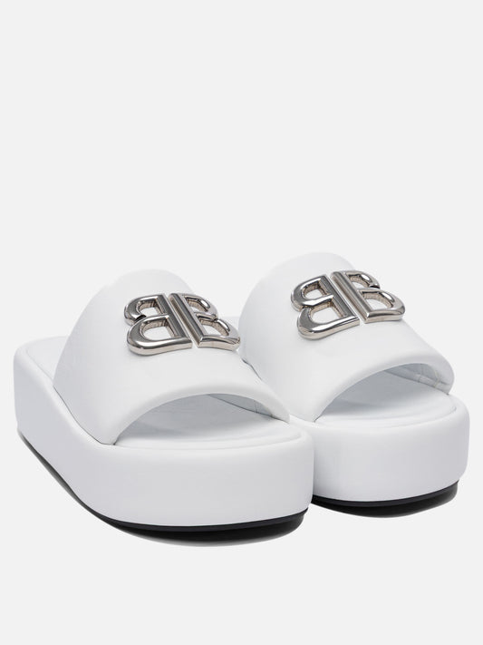 Flat sandals 100% lamb leather - 100% rubber  White - Balenciaga Women | PLP | VIETTI Online Store | 2
