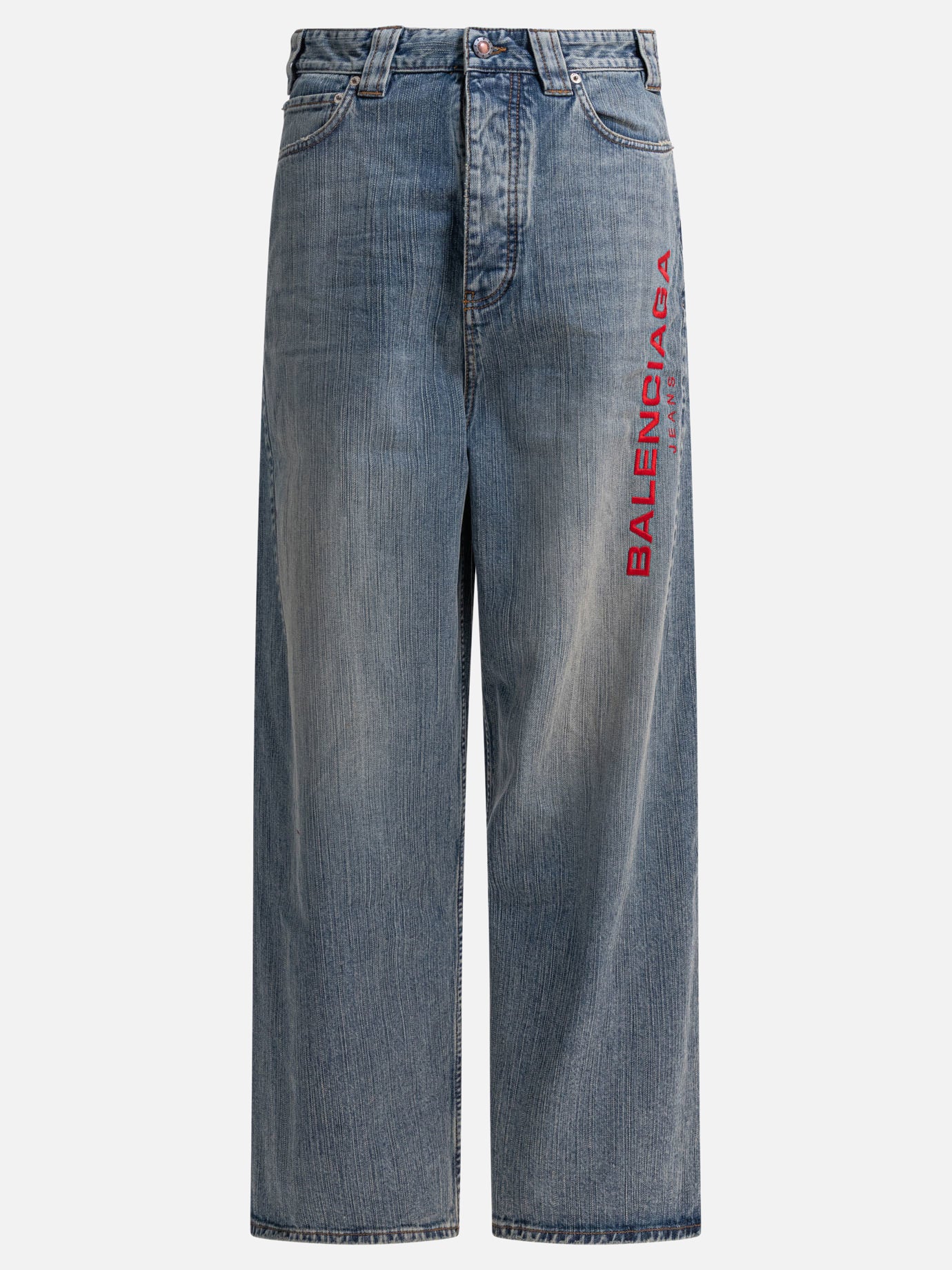 Wide-leg jeans Denim  Blue - Balenciaga Men | PDP | VIETTI Online Store | Zoom-Modal
