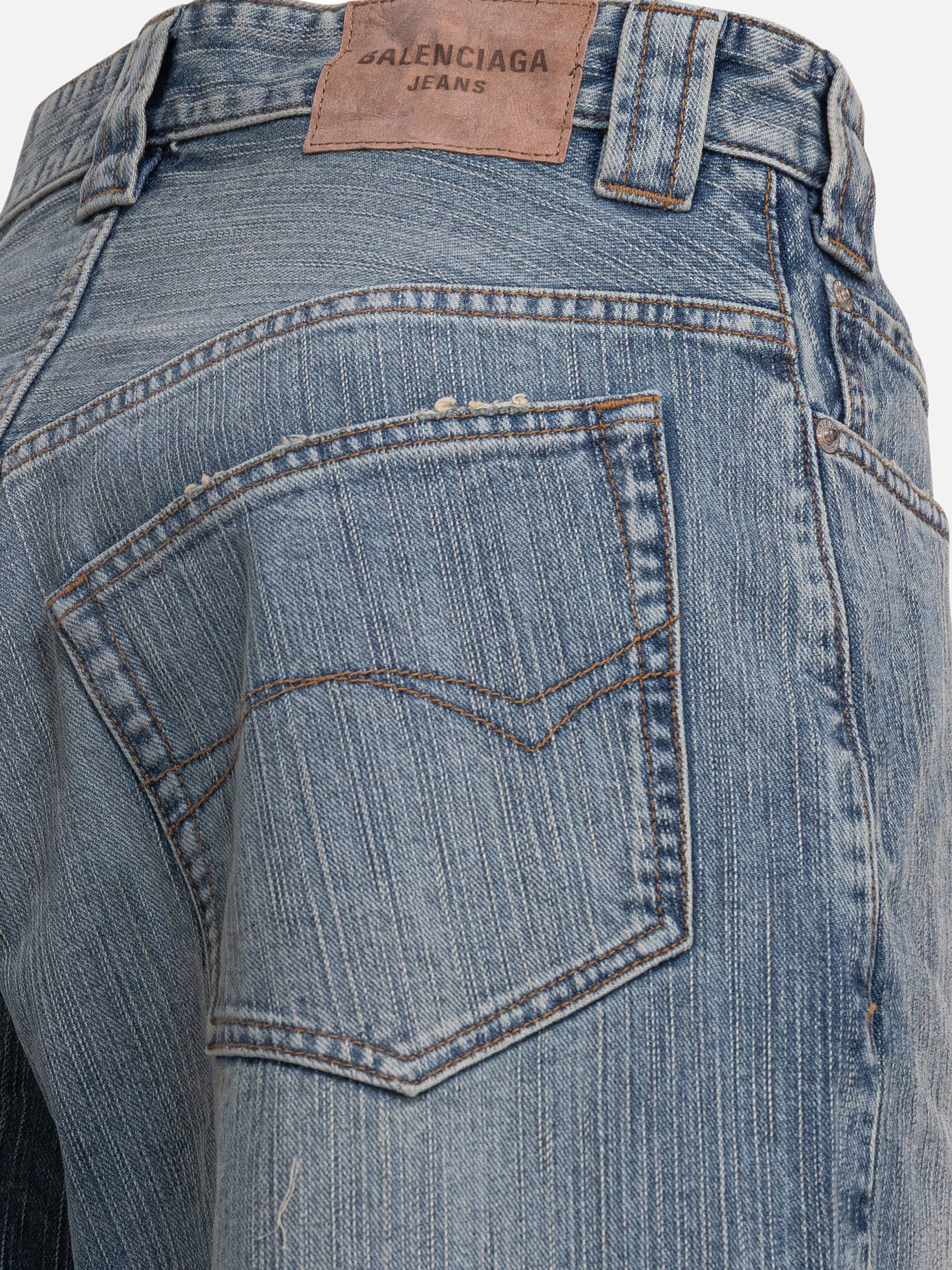Wide-leg jeans Denim  Blue - Balenciaga Men | PDP | VIETTI Online Store | thumbnail_4