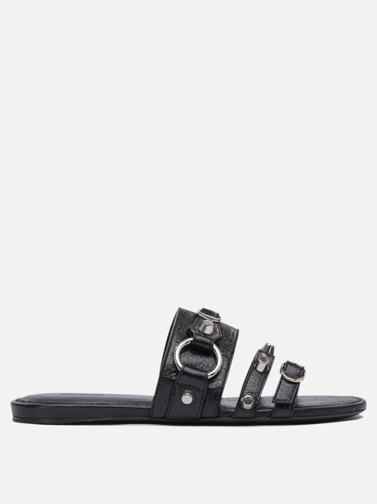Flat sandals 100% lamb leather - 100% leather  Black - Balenciaga Women | PLP | VIETTI Online Store 
