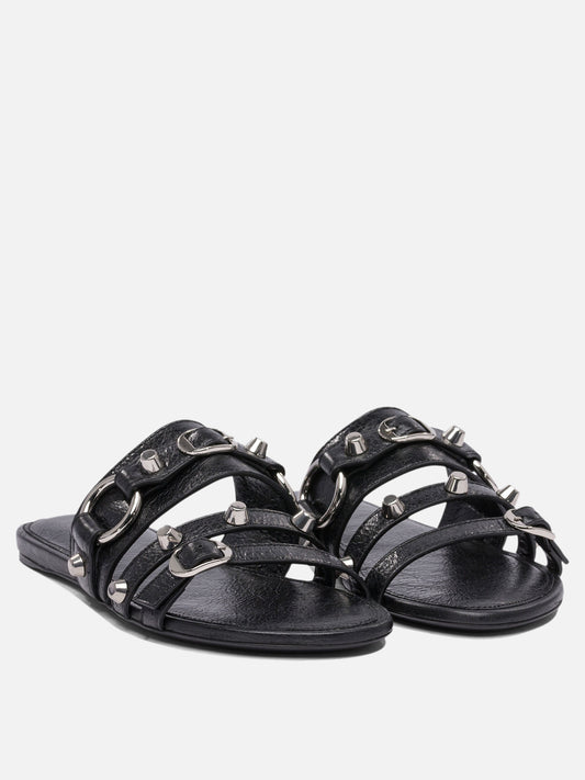 Flat sandals 100% lamb leather - 100% leather  Black - Balenciaga Women | PLP | VIETTI Online Store | 2
