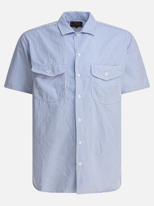 Camicie casual Striped  Blu - Beams Plus Uomo | VIETTI Online Store 
