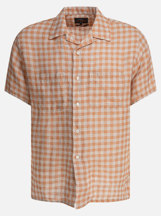 Camicie casual Gingham  Arancione - Beams Plus Uomo | VIETTI Online Store 
