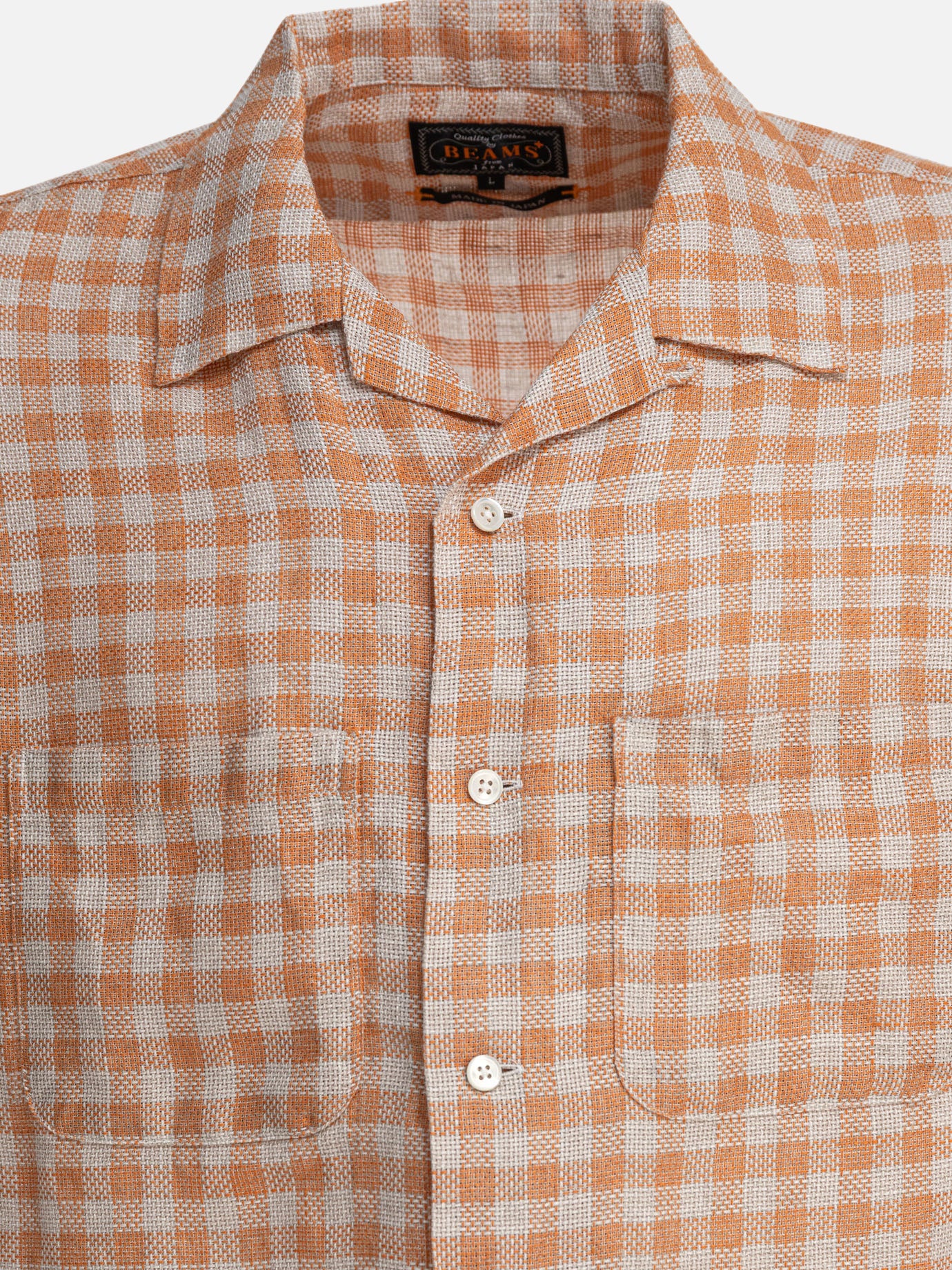 Camicie casual Gingham  Arancione - Beams Plus Uomo | PDP | VIETTI Online Store | thumbnail_3