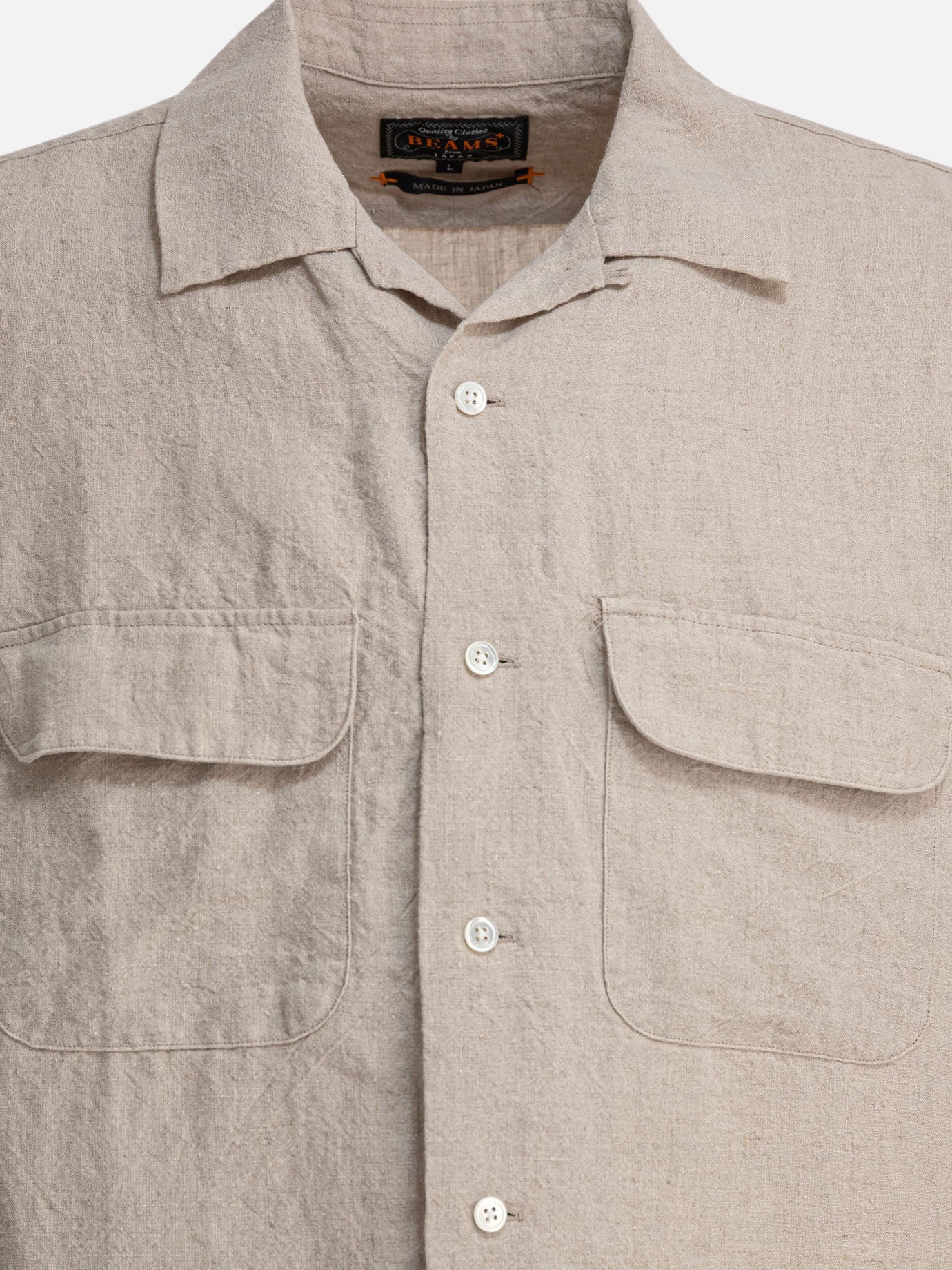 Camicie casual Solid colour  Beige - Beams Plus Uomo | PDP | VIETTI Online Store | thumbnail_3
