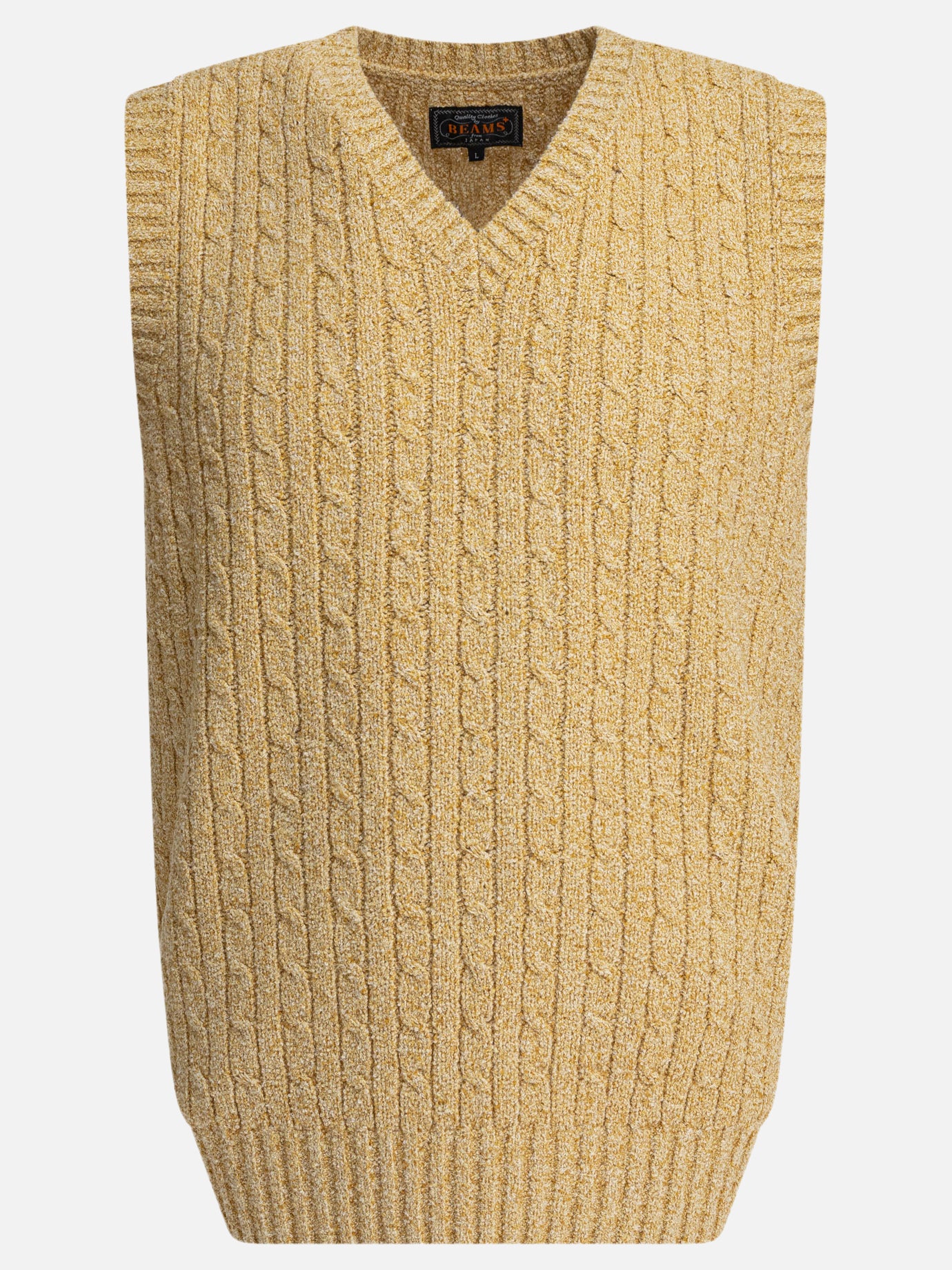 Beams Plus Gilet scollo a V 17314734_S Beige thumbnail_1