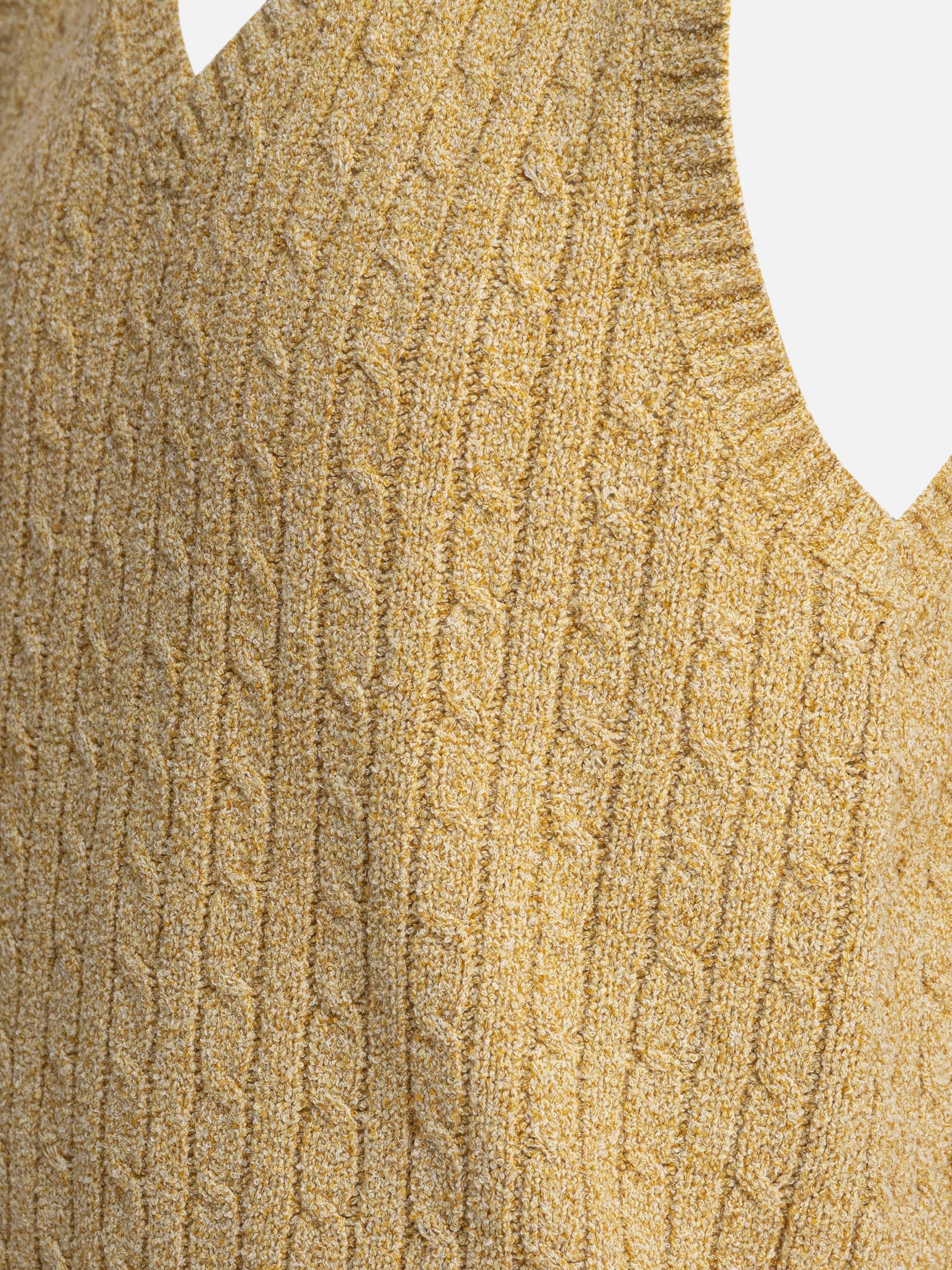 Beams Plus V-neck vest Beige
