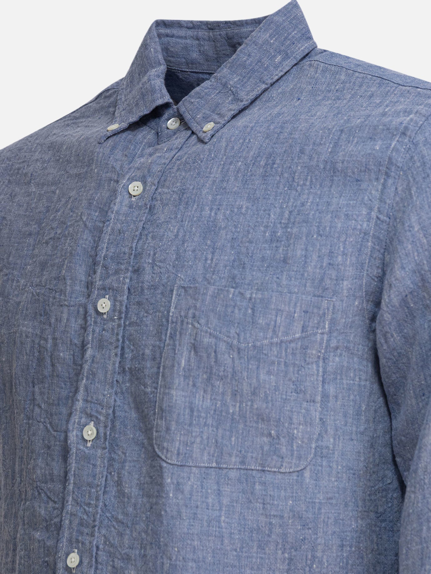 Camicie casual Solid colour  Blu - Beams Plus Uomo | PDP | VIETTI Online Store | Zoom-Modal_8
