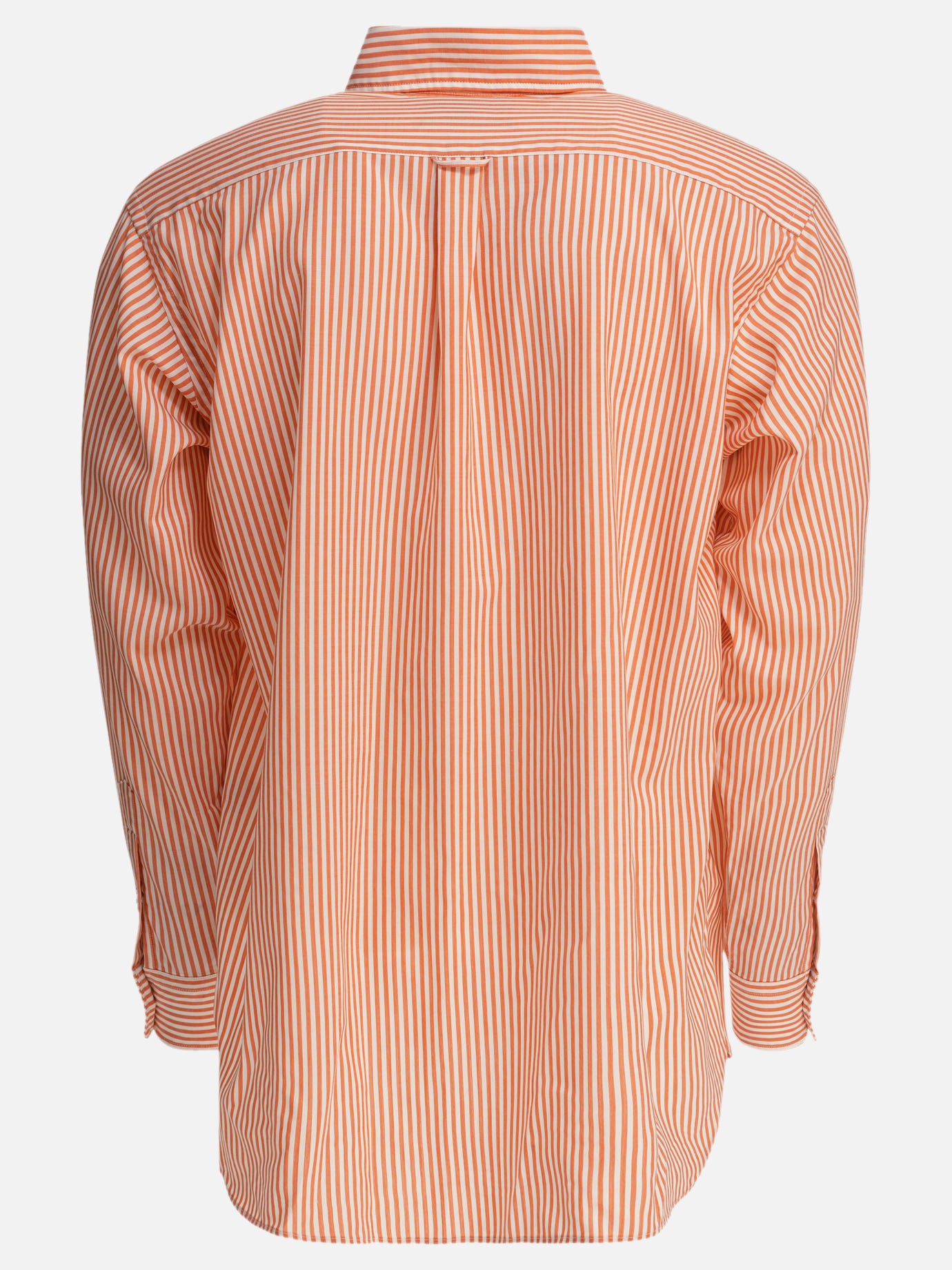 Beams Plus Camicia &quot;Wool Stripe&quot; 12178229_S Orange thumbnail_2