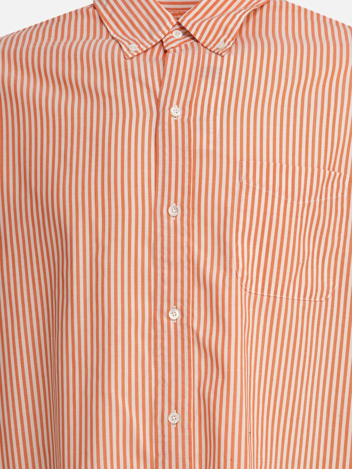 Beams Plus Camicia &quot;Wool Stripe&quot; 12178229_S Orange thumbnail_3