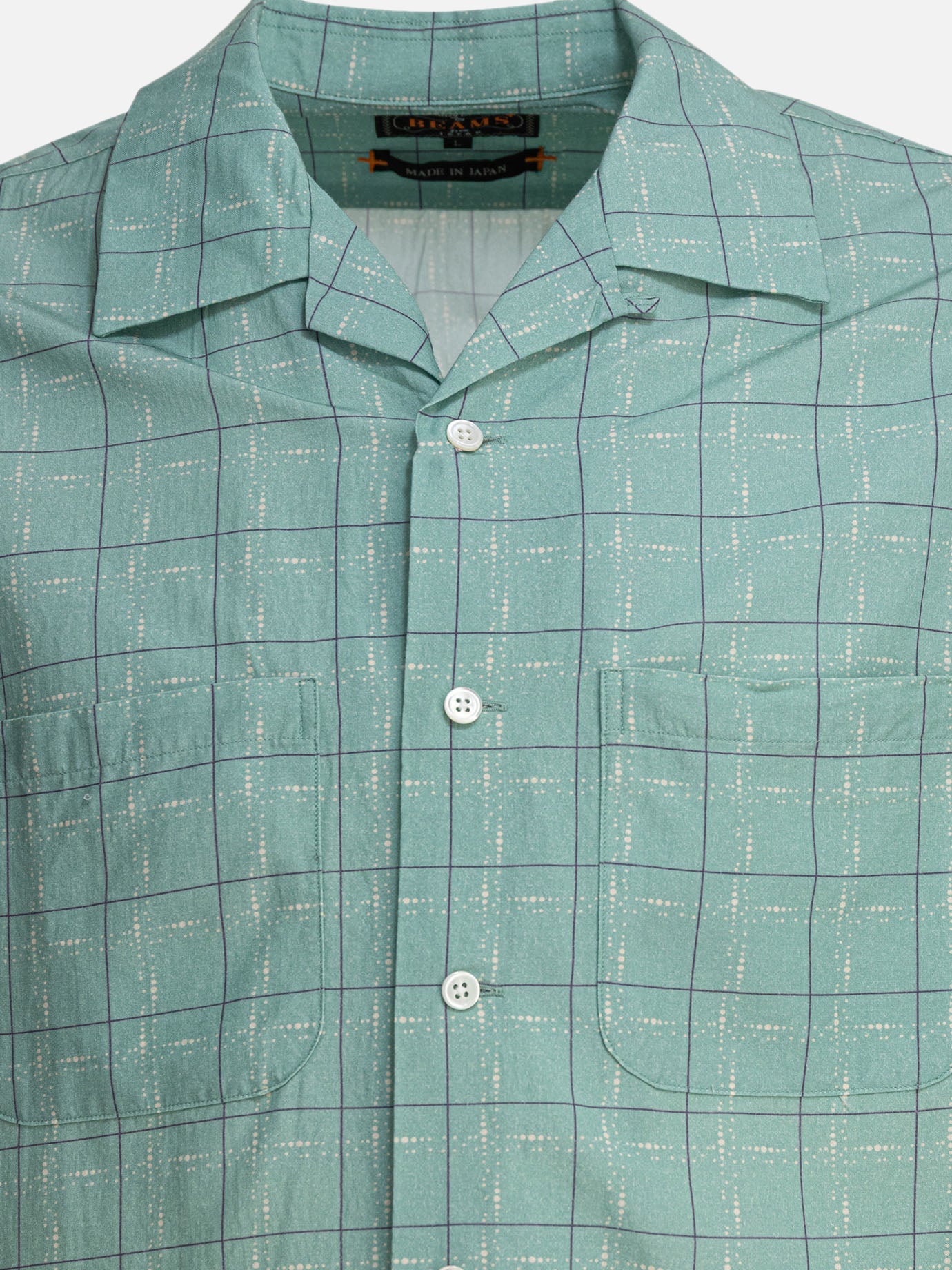 Camicie casual Print  Verde - Beams Plus Uomo | PDP | VIETTI Online Store | Zoom-Modal_3
