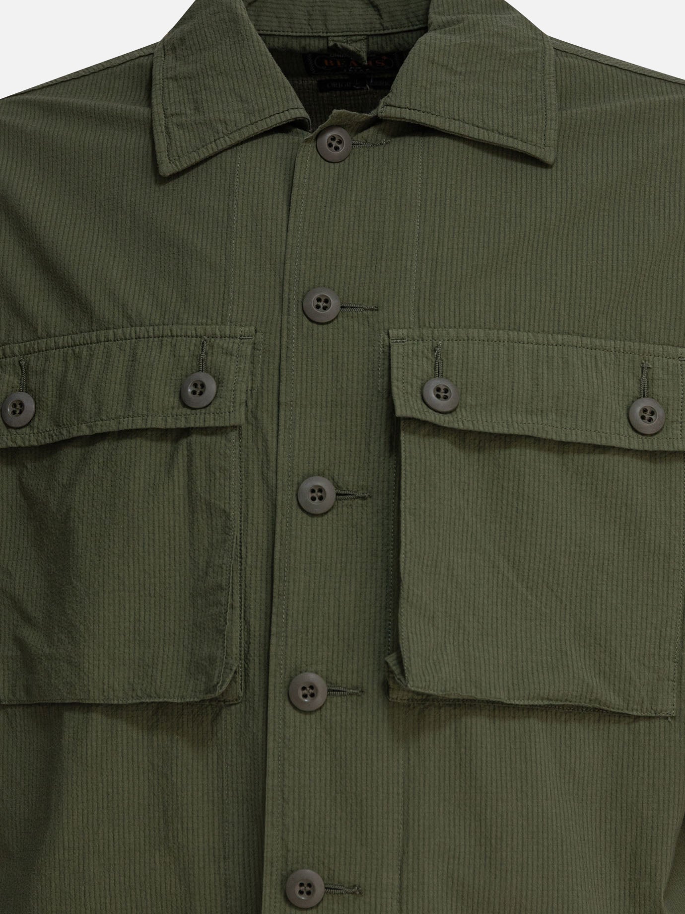 Giacche overshirt Solid colour  Verde - Beams Plus Uomo | PDP | VIETTI Online Store | thumbnail_3
