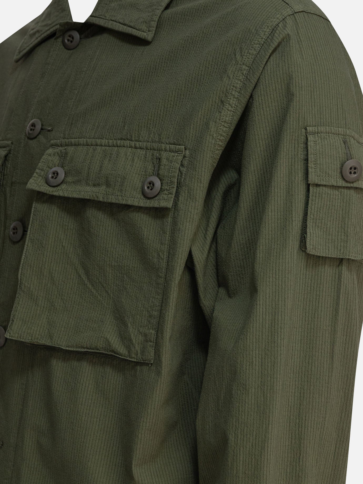 Giacche overshirt Solid colour  Verde - Beams Plus Uomo | PDP | VIETTI Online Store | thumbnail_4