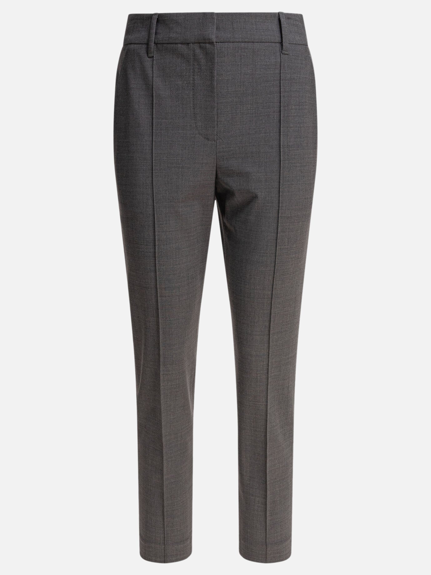 Pantaloni sartoriali Solid colour  Grigio - Brunello Cucinelli Donna | PDP | VIETTI Online Store | Zoom-Modal
