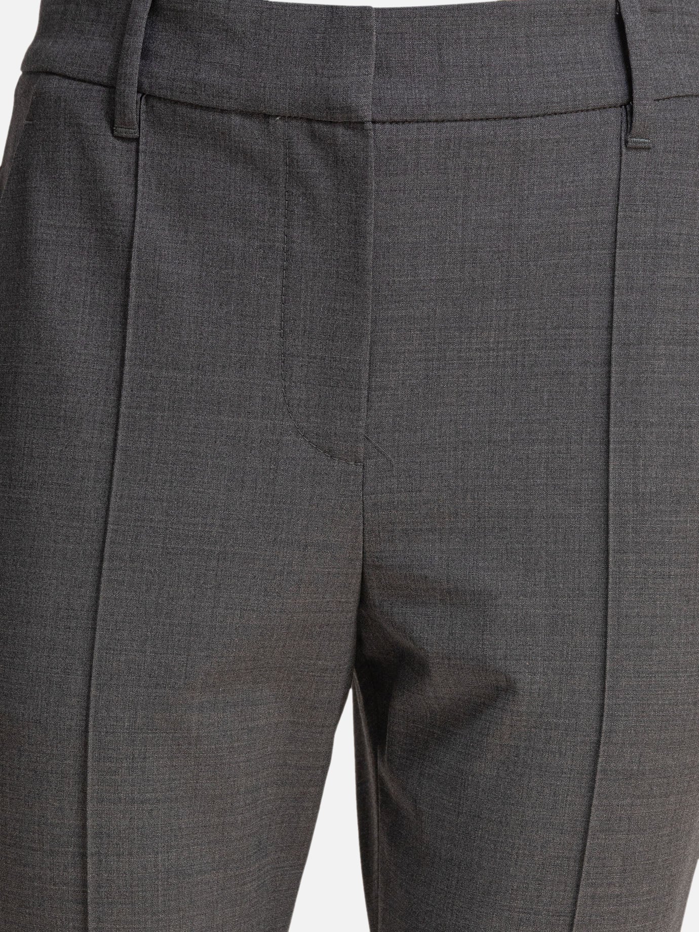 Pantaloni sartoriali Solid colour  Grigio - Brunello Cucinelli Donna | PDP | VIETTI Online Store | Zoom-Modal_3
