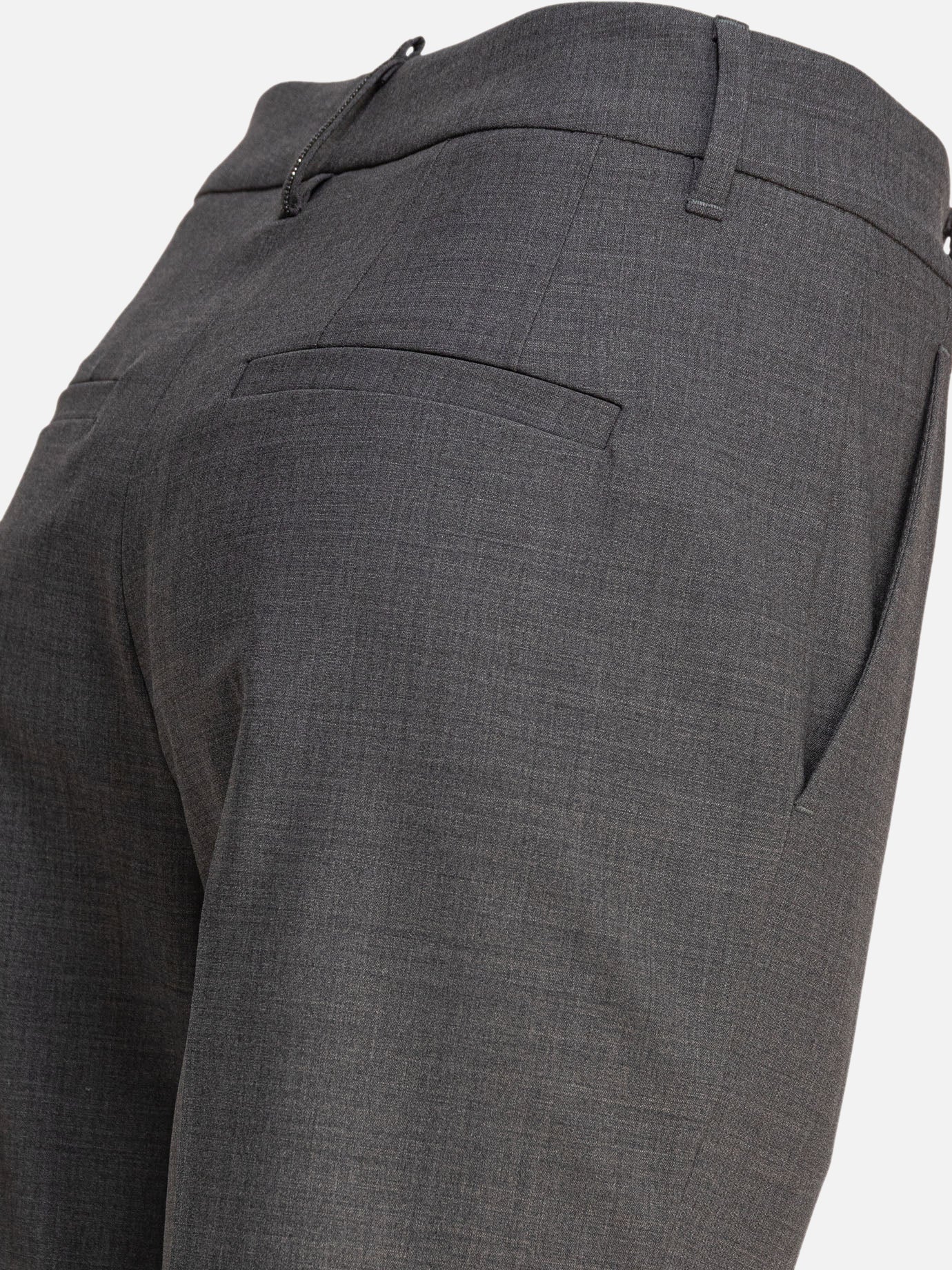 Pantaloni sartoriali Solid colour  Grigio - Brunello Cucinelli Donna | PDP | VIETTI Online Store | thumbnail_4