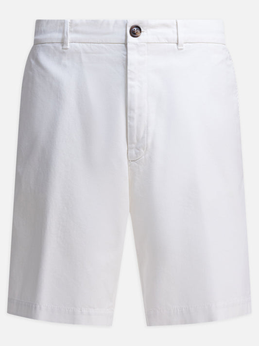 Short cinque tasche Solid colour  Bianco - Brunello Cucinelli Uomo | VIETTI Online Store 
