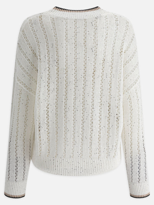 Maglioni scollo a V Solid colour  Bianco - Brunello Cucinelli Donna | PLP | VIETTI Online Store | 2
