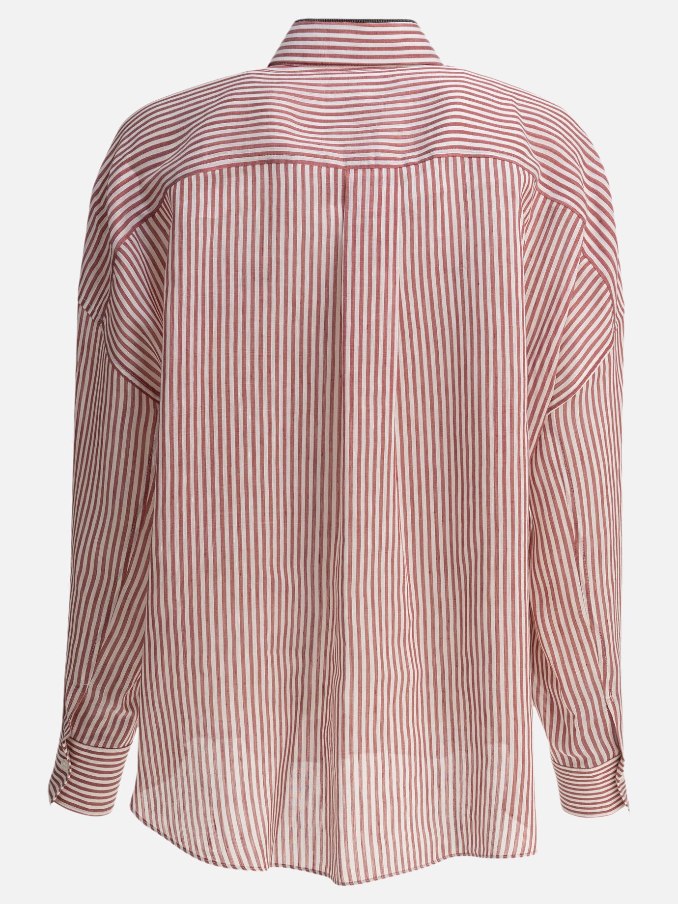 Camicie casual Striped  Bordeaux - Brunello Cucinelli Donna | PDP | VIETTI Online Store | Zoom-Modal_2
