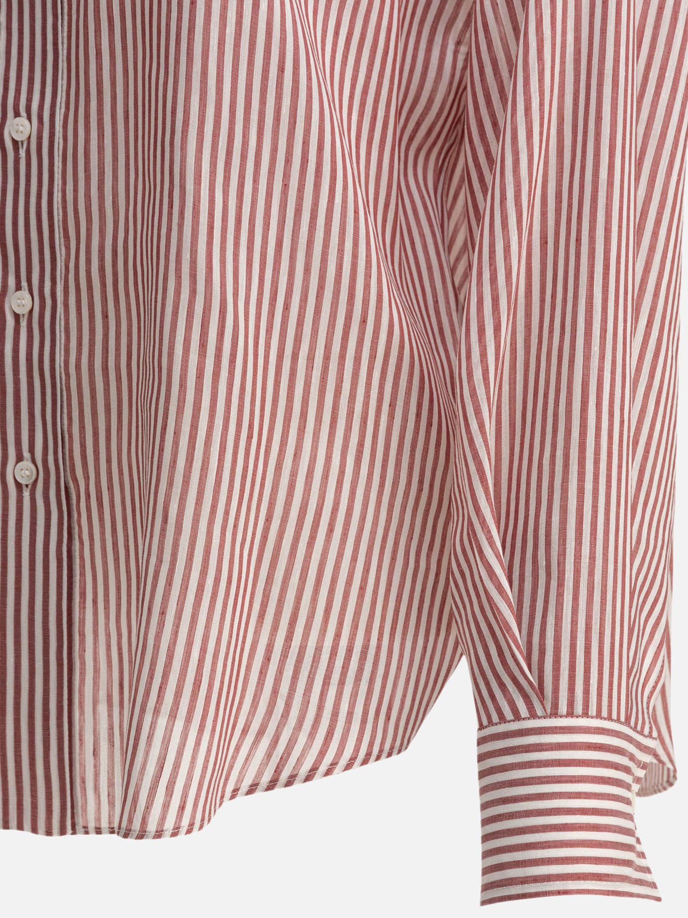 Camicie casual Striped  Bordeaux - Brunello Cucinelli Donna | PDP | VIETTI Online Store | thumbnail_4