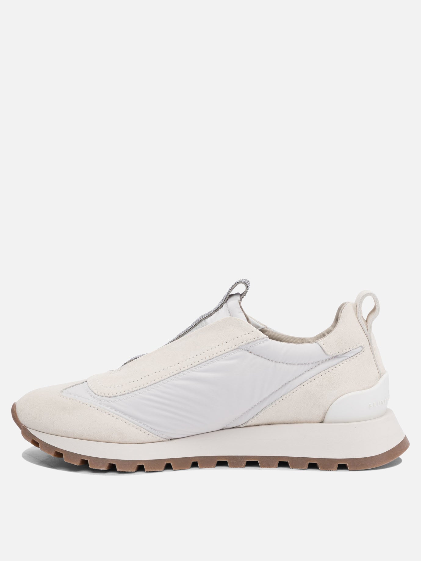Sneaker basse 100% calf leather - 100% polyurethane  Bianco - Brunello Cucinelli Donna | PDP | VIETTI Online Store | thumbnail_3
