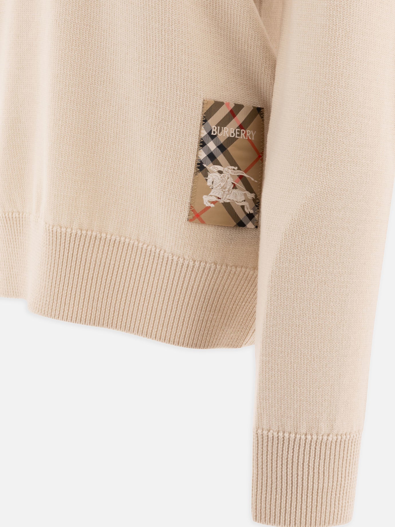 Crewneck sweaters Solid colour  Beige - Burberry Women | PDP | VIETTI Online Store | thumbnail_4