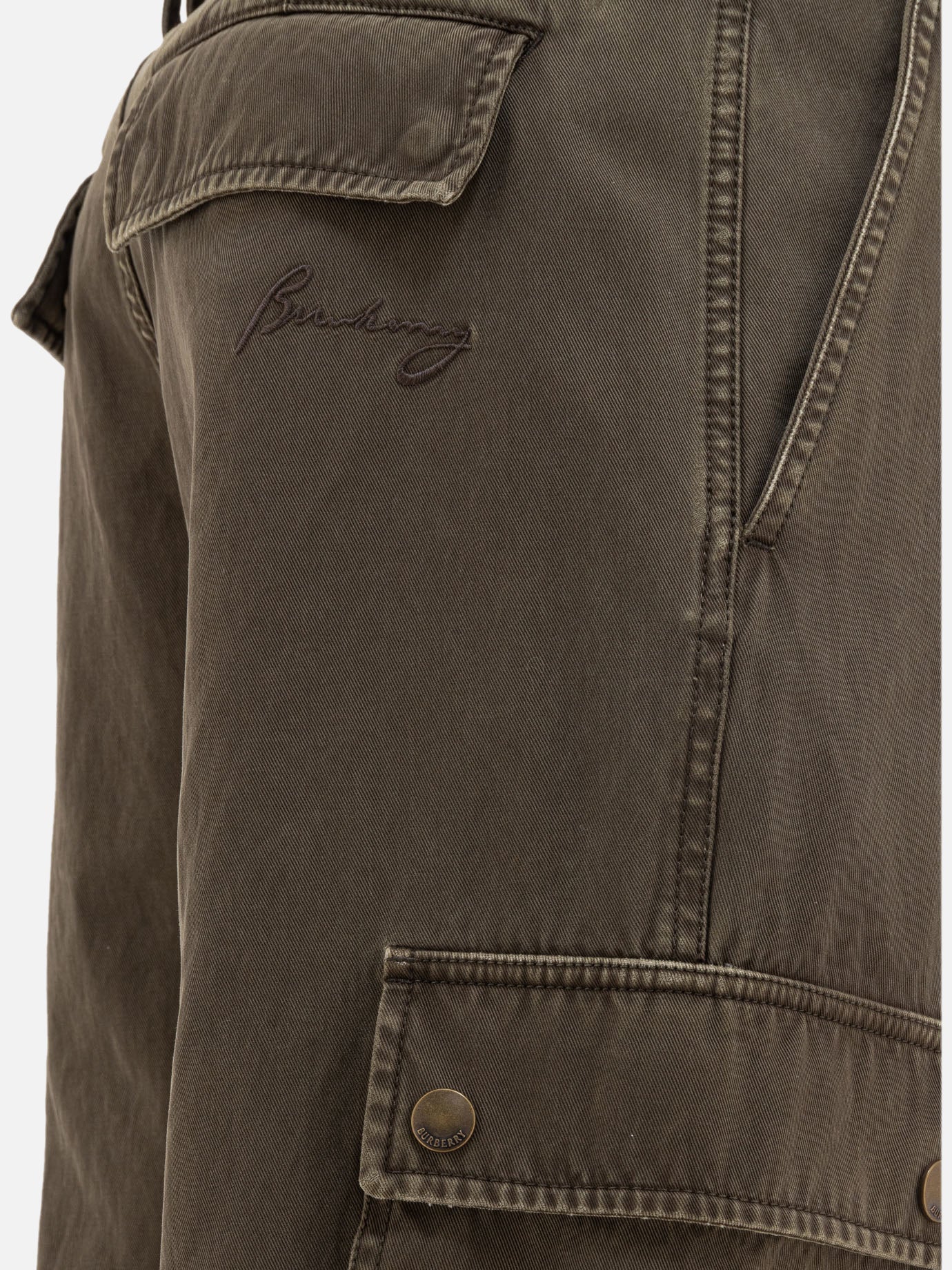 Pantaloni cargo & parachute Solid colour  Marrone - Burberry Uomo | PDP | VIETTI Online Store | thumbnail_4