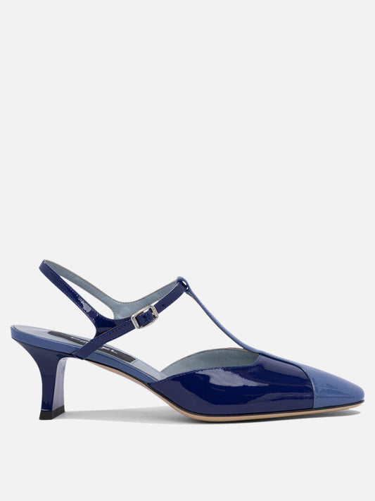 Heeled sandals 100% calf leather - 100% calf  Blue - Carel Women | PDP | VIETTI Online Store 
