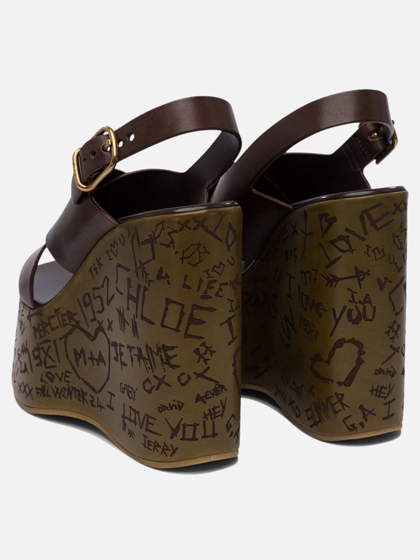 Sandali con tacco 100% leather - 100% leather  Marrone - Chloé Donna | PDP | VIETTI Online Store | Zoom-Modal_4

