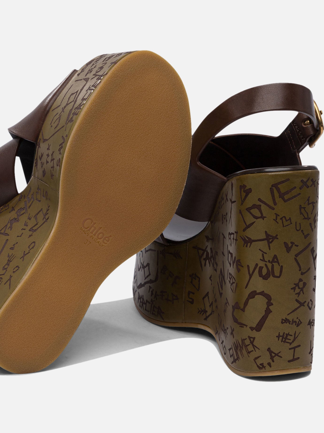Sandali con tacco 100% leather - 100% leather  Marrone - Chloé Donna | PDP | VIETTI Online Store | thumbnail_5