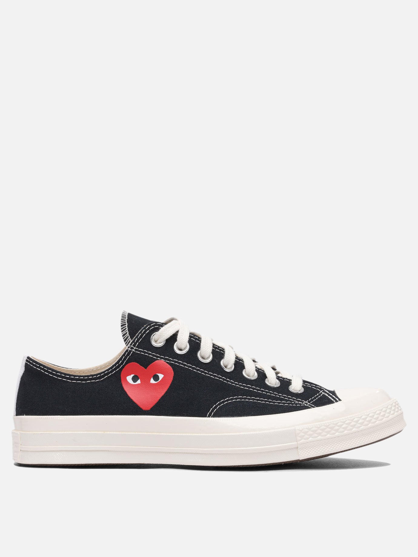 Sneaker basse 100% cotton - 100% rubber  Nero - Comme Des Garçons Play Uomo | PDP | VIETTI Online Store | thumbnail