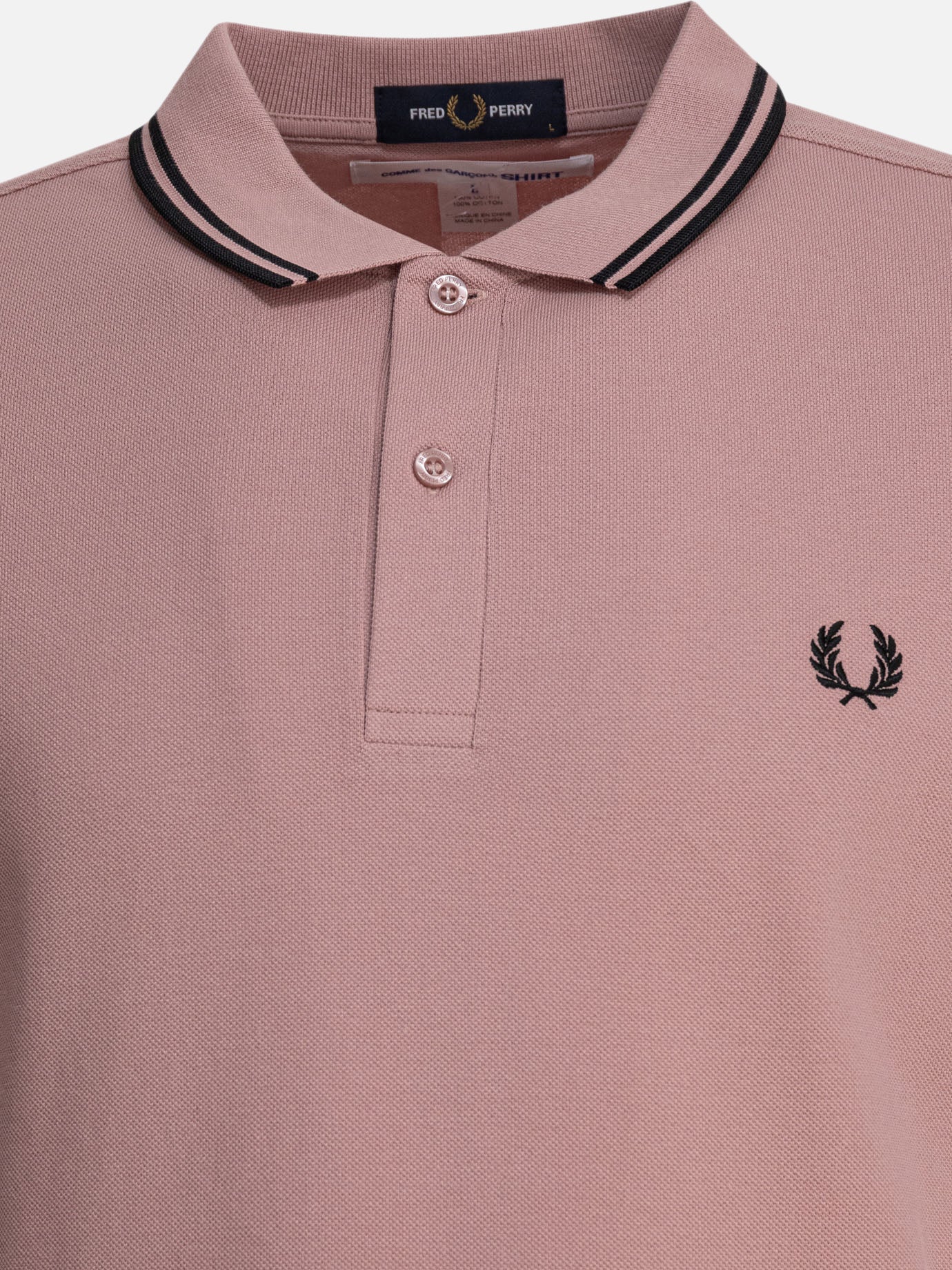 Polo shirts with buttons Solid colour  Pink - Comme Des Garçons Shirt Men | PDP | VIETTI Online Store | thumbnail_3