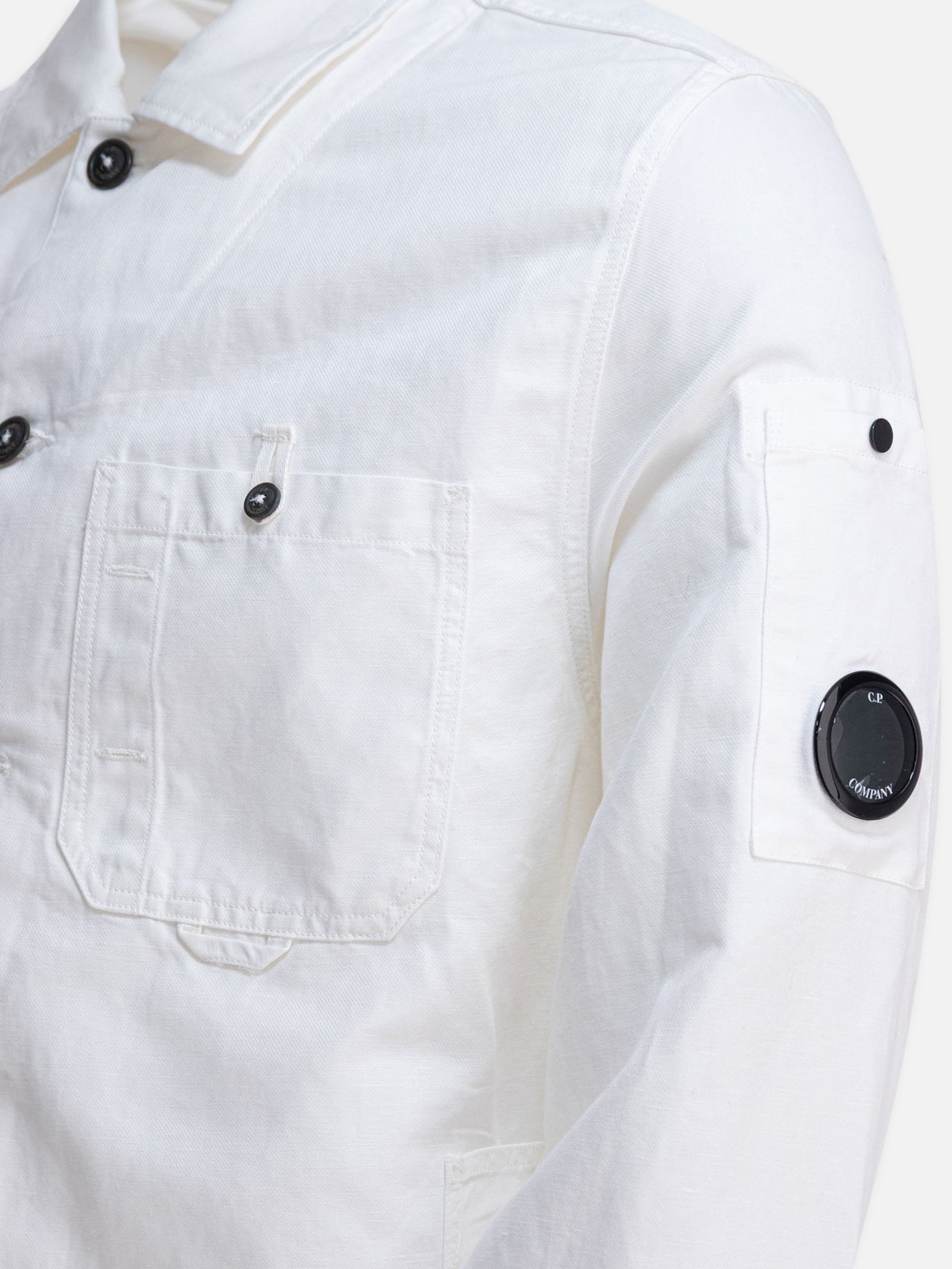 C.P. Company Cotton and linen overshirt 19575647_S White thumbnail_4