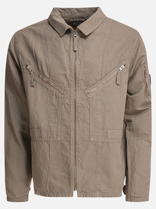 C.P. Company Cotton and linen overshirt 14449851_S Grey 1
