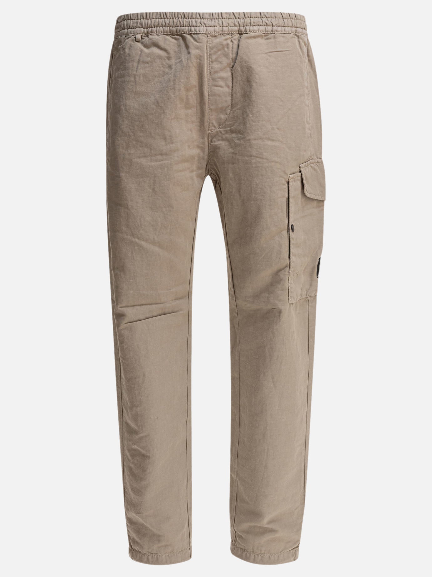 C.P. Company Pantaloni cargo in cotone e lino 15522631_48 Beige thumbnail_1