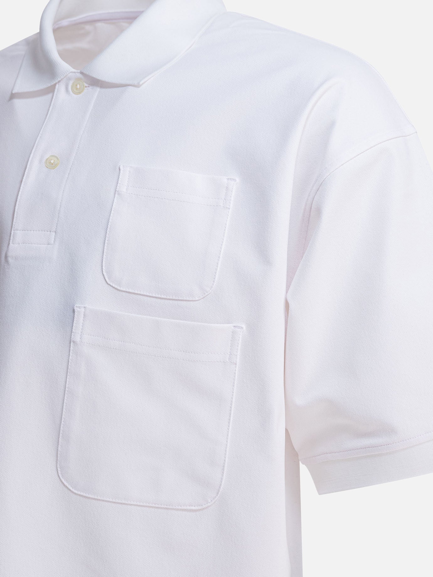 Polo shirts with buttons Solid colour  White - Daiwa Pier 39 Men | PDP | VIETTI Online Store | thumbnail_4