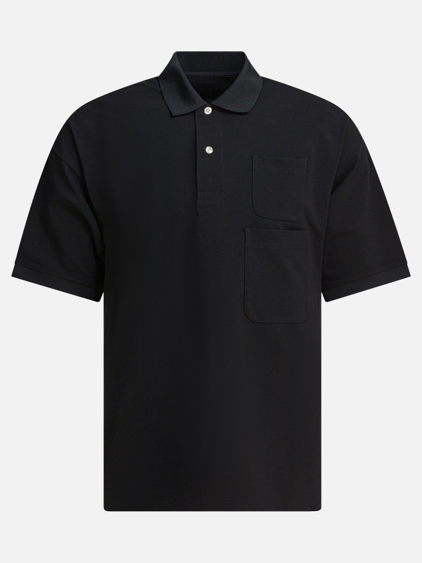 Polo con bottoni Solid colour  Nero - Daiwa Pier 39 Uomo | PDP | VIETTI Online Store | Zoom-Modal
