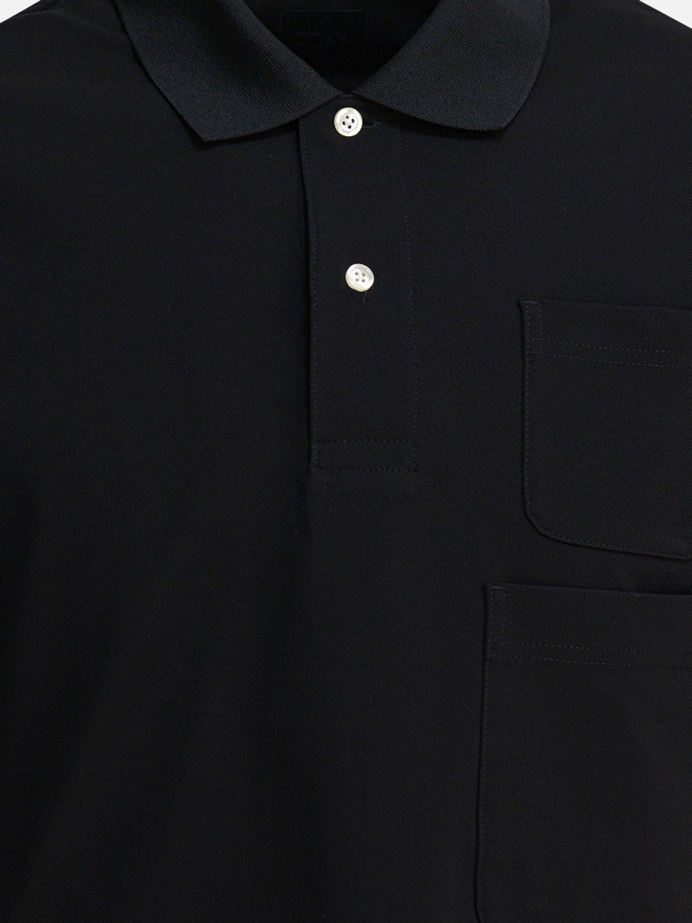 Polo con bottoni Solid colour  Nero - Daiwa Pier 39 Uomo | PDP | VIETTI Online Store | thumbnail_3