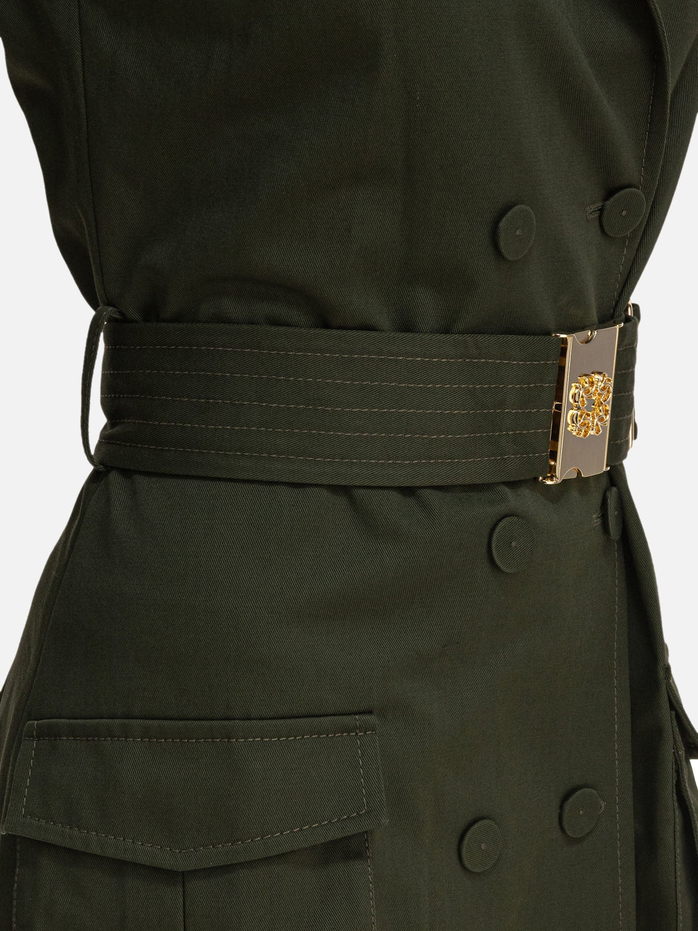 Midi dresses Solid colour  Green - Elie Saab Women | PDP | VIETTI Online Store | thumbnail_3