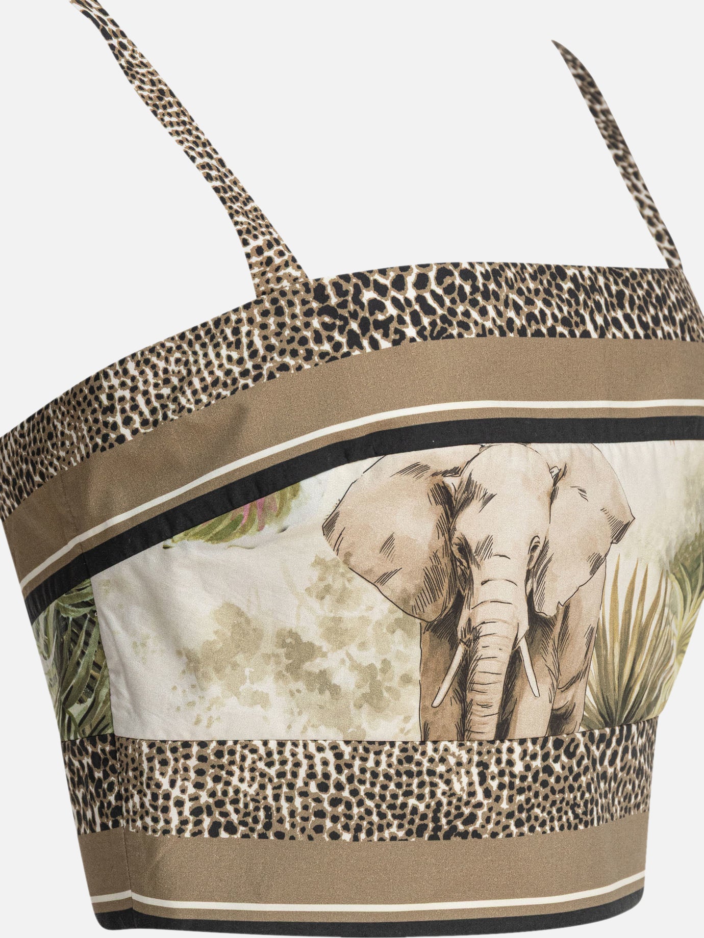 Crop top Animal print  Marrone - Elie Saab Donna | PDP | VIETTI Online Store | Zoom-Modal_4
