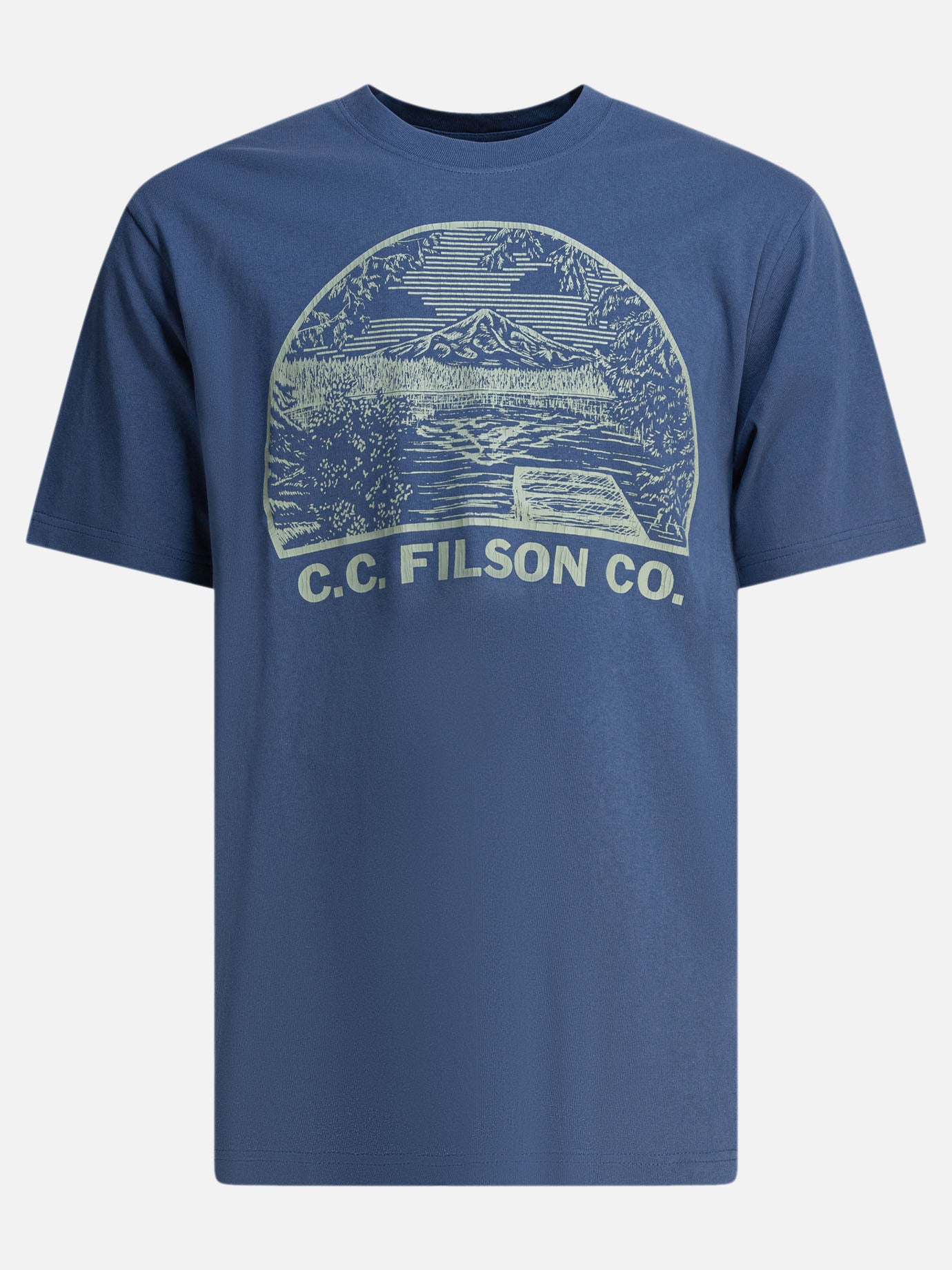 T-shirt girocollo Print  Azzurro - Filson Uomo | PDP | VIETTI Online Store | thumbnail